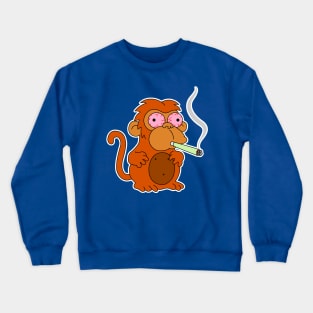 Smoking Monkey Crewneck Sweatshirt